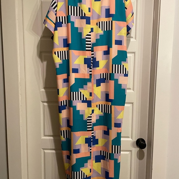 Crosby by Mollie Burch Geometric Caftan Maxi Dress Size Small - Picture 5 of 10